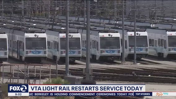 VTA light rail is rolling once again