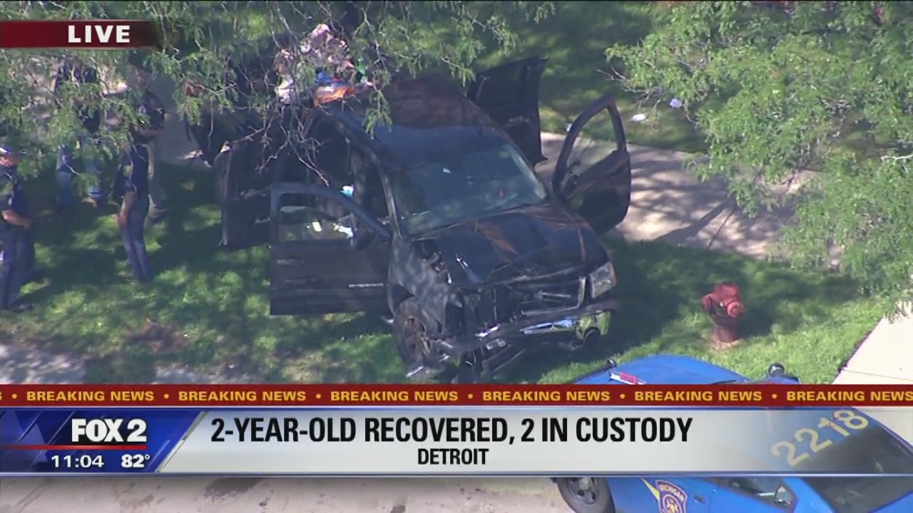 AMBER Alert suspect in custody, 2-year-old girl found safe after miles-long chase