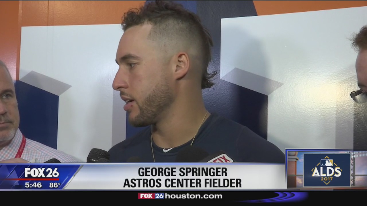 Springer reacts to Astros ALDS Game 2 win