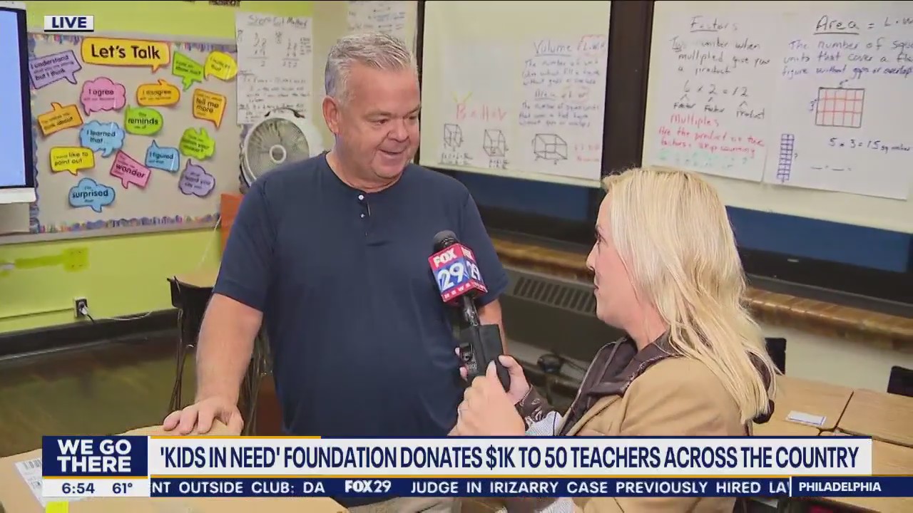 Kids In Need Foundation donates money and supplies to Philly school