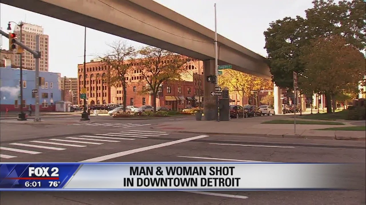 MAN AND WOMAN SHOT IN DOWNTOWN DETROIT | FOX 2 Detroit
