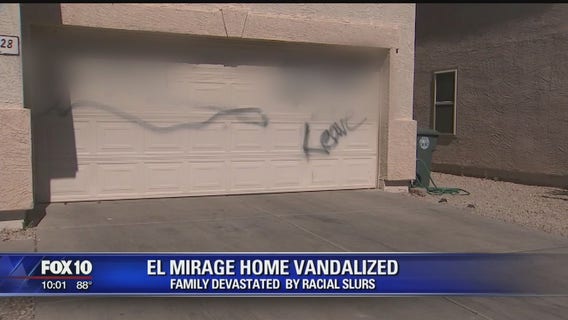 El Mirage family wakes up to spray painted racial slurs on home, neighborhood comes together to help