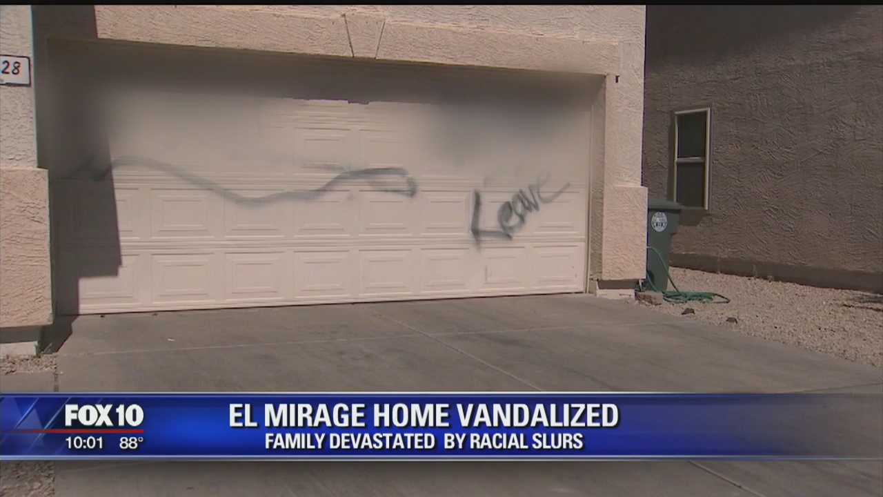 El Mirage family wakes up to spray painted racial slurs on home, neighborhood comes together to help