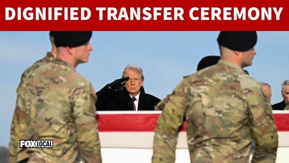 WATCH: President Trump attends dignified transfer of Iowa National Guard members killed in Syria