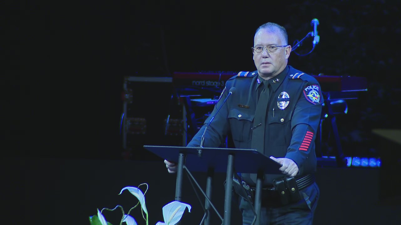 Greenville PD chief speaks at fallen officer's funeral