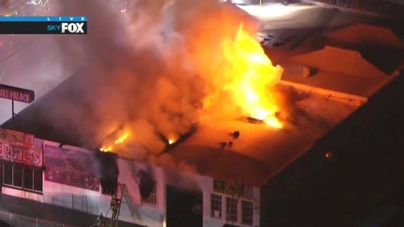 Massive fire breaks out at warehouse in San Pedro