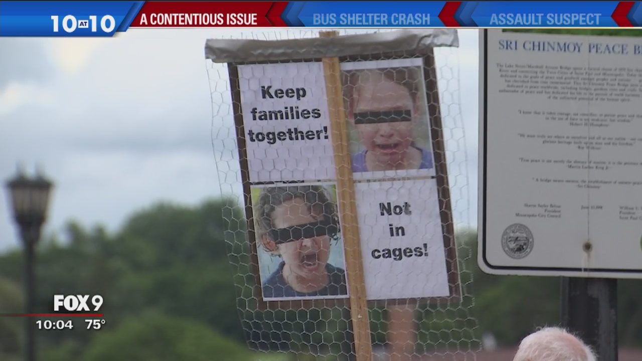 Minneapolis residents protest Trump Administration migrant holding facility conditions