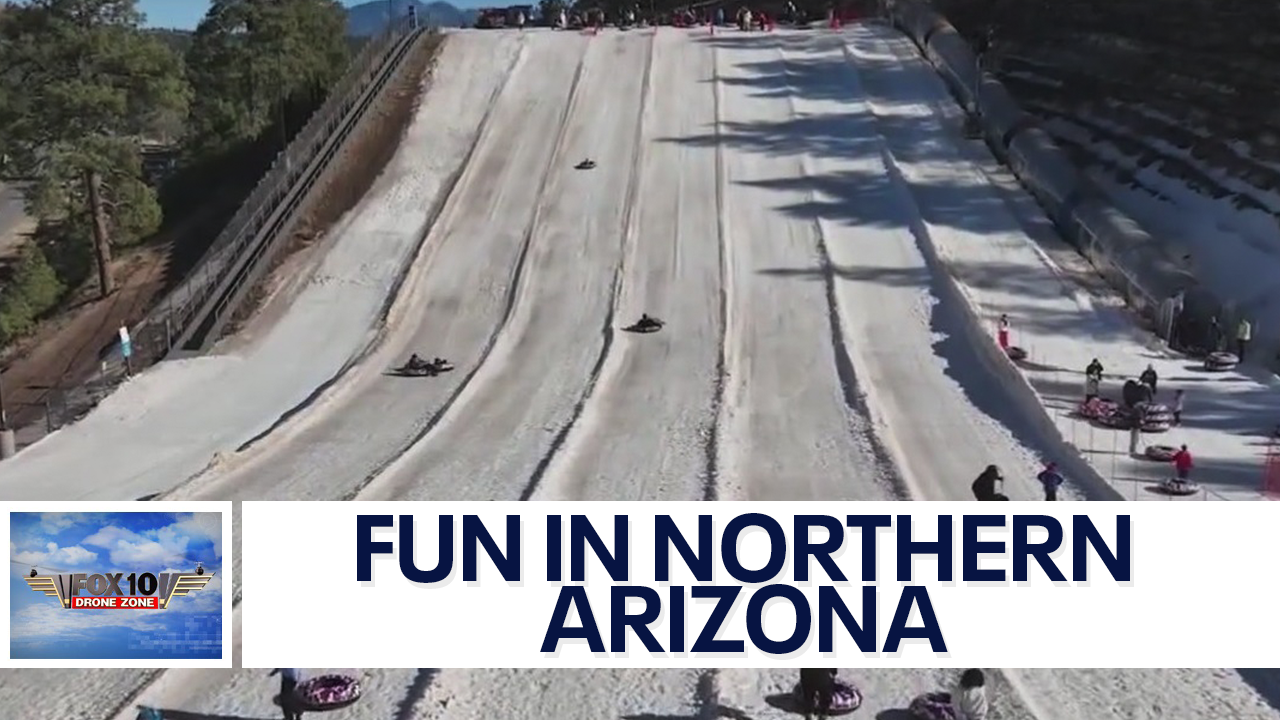 Snow tubing in Williams, Arizona | Drone Zone