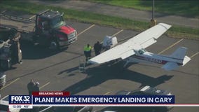 Small plane makes emergency landing in Cary