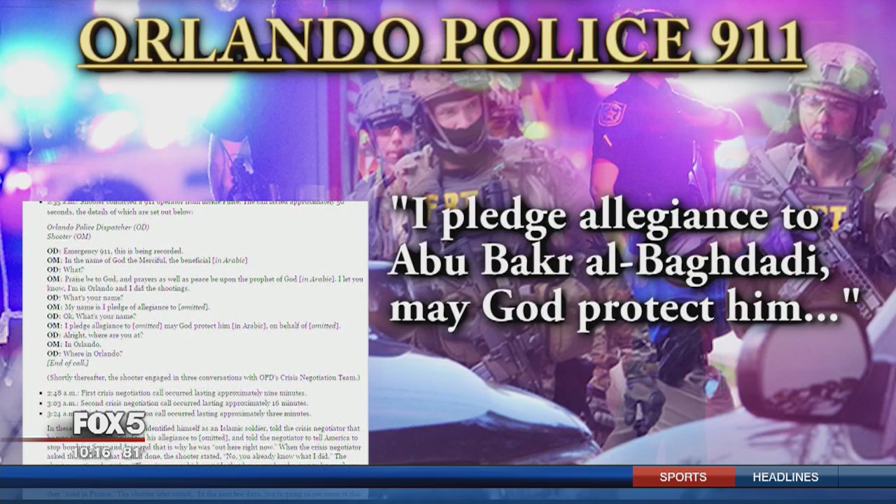 911 transcript: Orlando gunman said he was Islamic soldier | FOX 5 DC