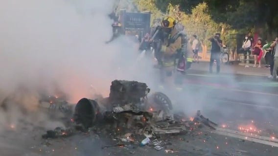 Protesters clash with police in Los Angeles