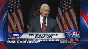 Gov. Mike Pence speaking in Novi Thursday