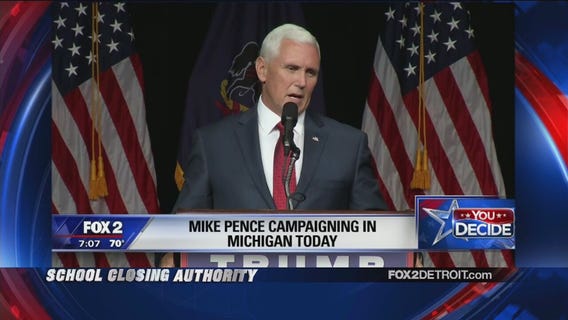 Gov. Mike Pence speaking in Novi Thursday
