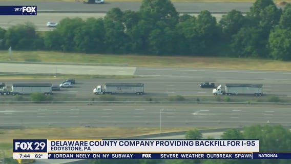 Crews begin transporting backfill to I-95 collapse site