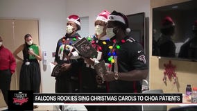 Rookies sing carols for kids at Atlanta hospital