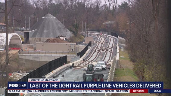 Purple Line project’s final light rail vehicle arrives in Maryland