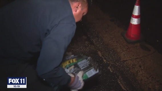 Compton couple fixes potholes themselves