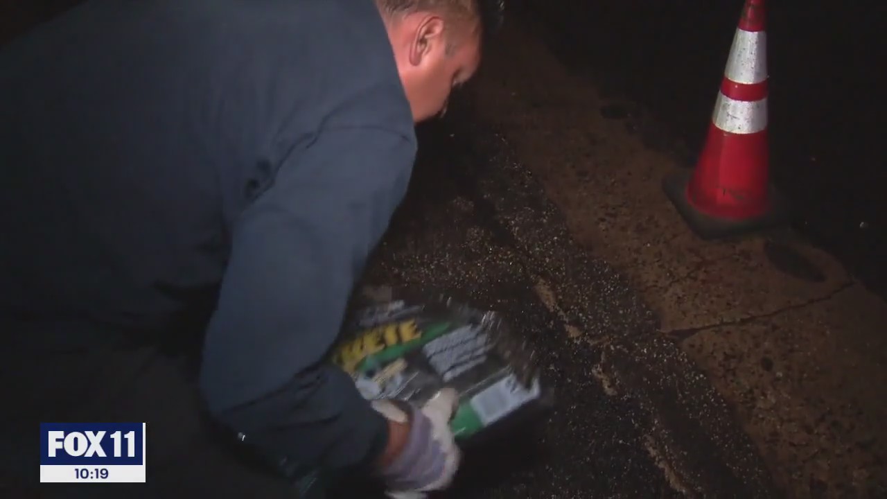 Compton couple fixes potholes themselves