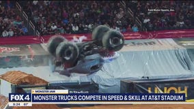 Paige rides in monster truck ahead of AT&T 'Monster Jam'