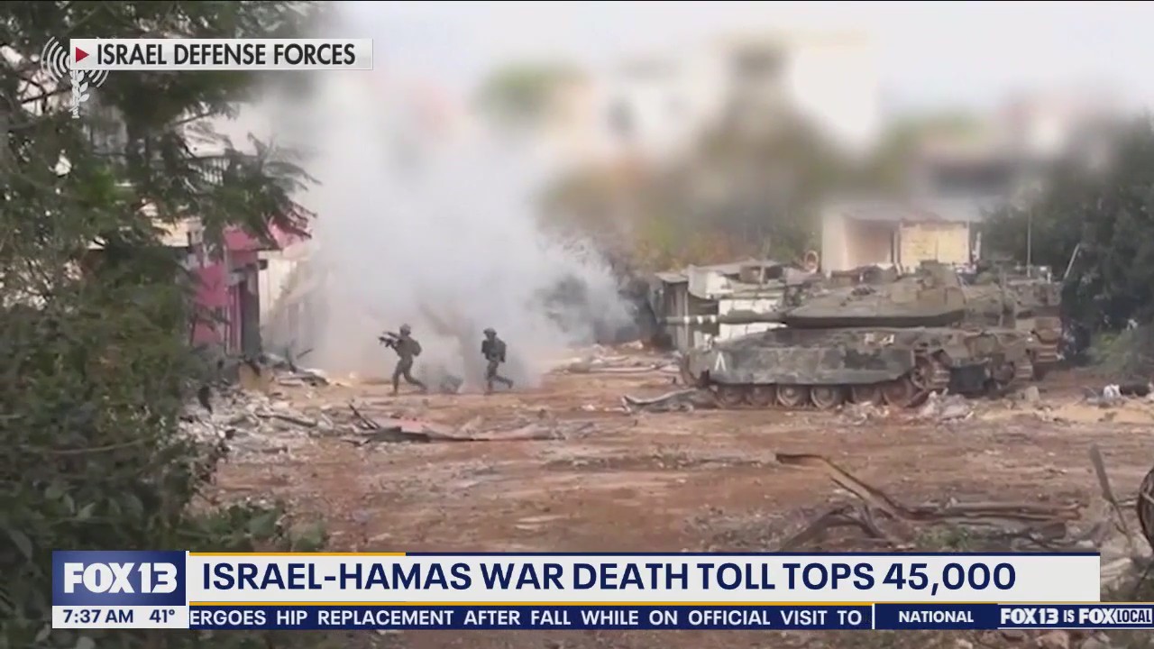 Israel-Hamas war death toll tops 45,000