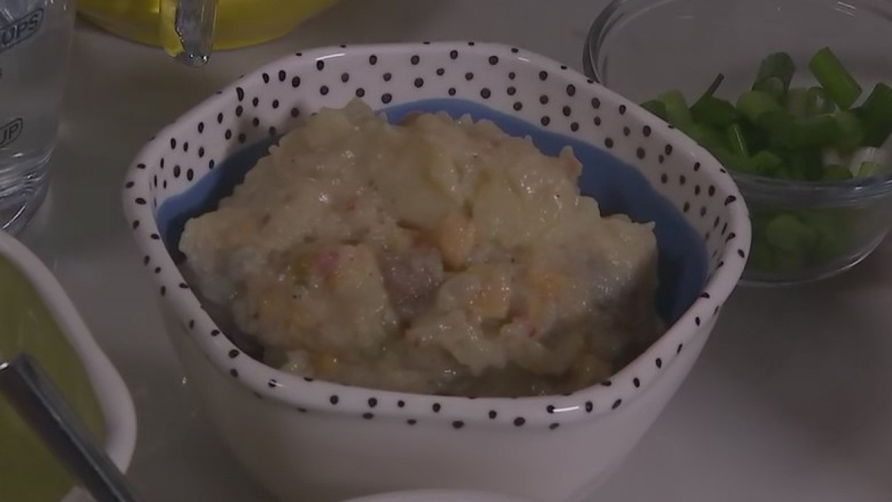 Vegan potato soup recipe from Empty Bowl Project cookbook