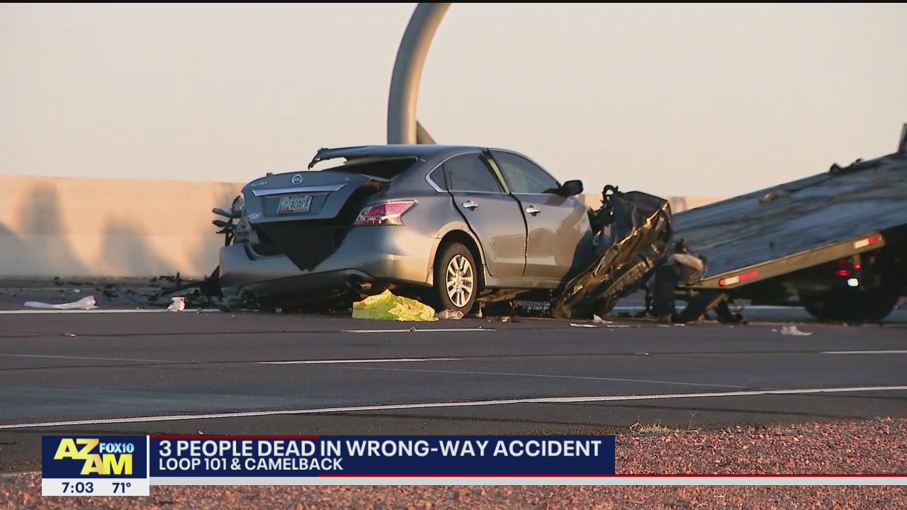 Three dead in wrong-way crash on Loop 101 in Glendale | FOX 10 Phoenix