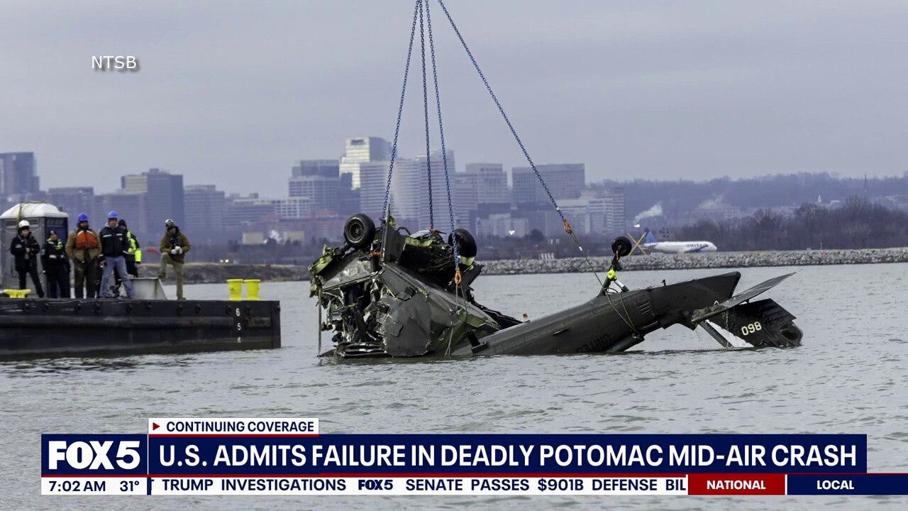 US admits failure in deadly DCA midair plane collision