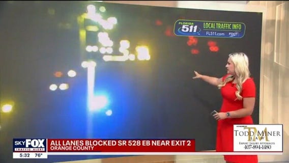 All lanes blocked on S.R. 528 eastbound in Orange County
