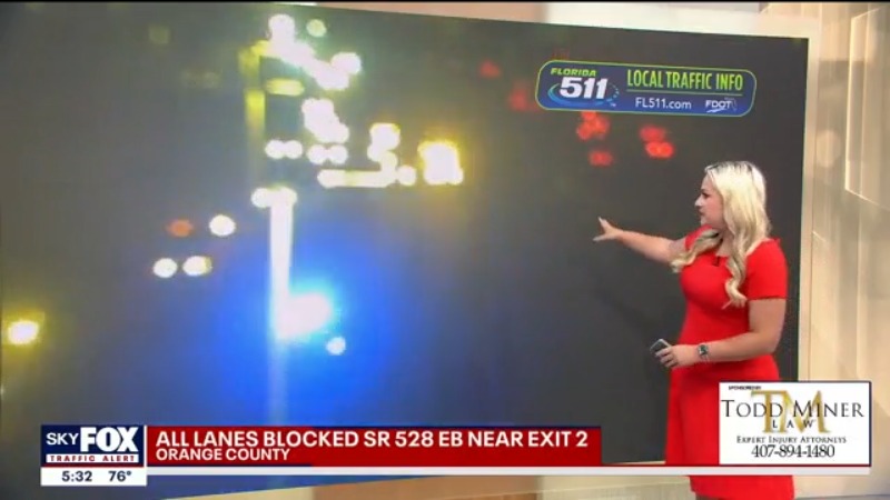 All lanes blocked on S.R. 528 eastbound in Orange County