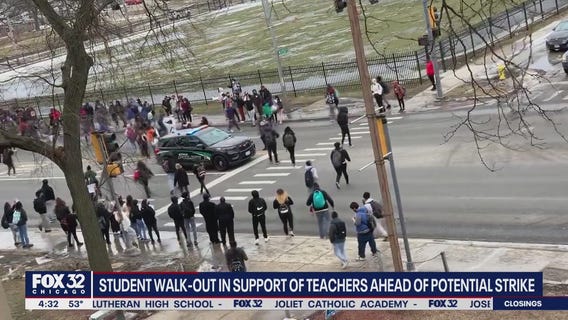 Proviso East High School students walk-out in support of teachers