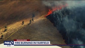 Brush fire burning in Fairfield