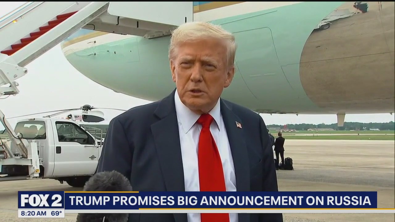 President Trump promises 'major announcement' on Russia