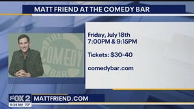 Comedian Matt Friend performing at the Comedy Bar