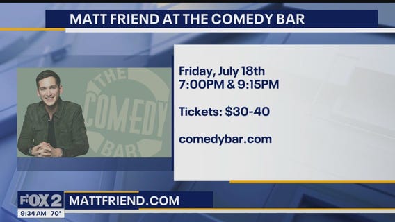 Comedian Matt Friend performing at the Comedy Bar