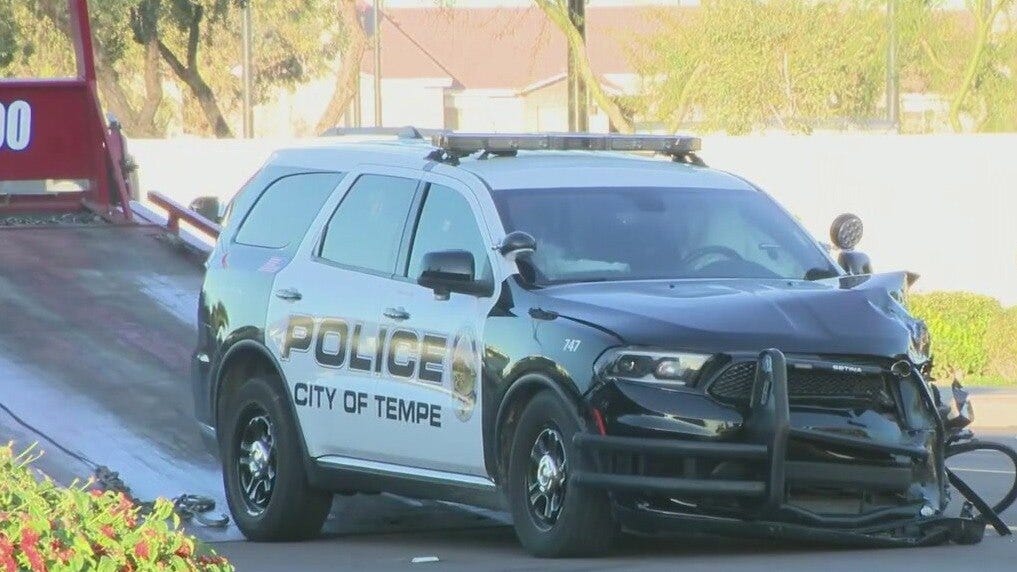 Tempe officer involved in crash