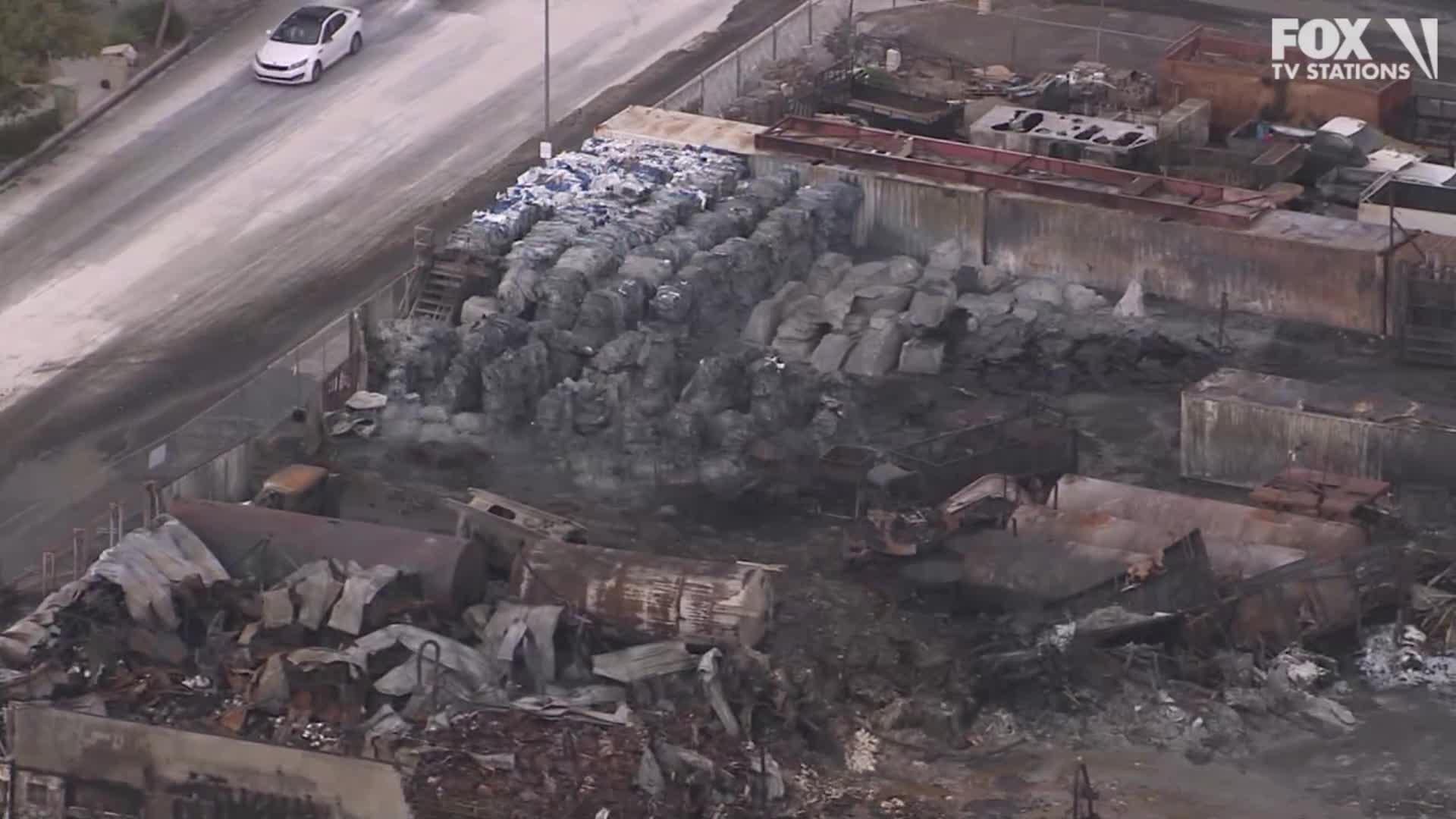 Massive pile of rubble shows Glendale fire aftermath