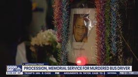 Memorial service, procession for Seattle Metro bus driver Shawn Yim