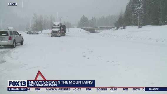 Heavy snow in the mountains