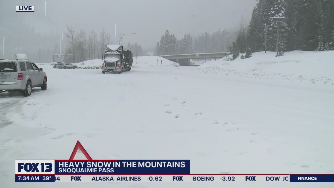 Heavy snow in the mountains