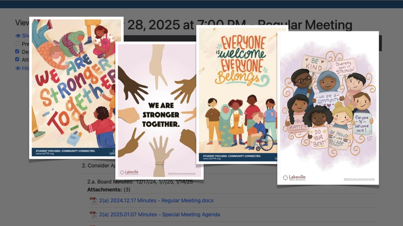 Lakeville schools DEI posters under fire