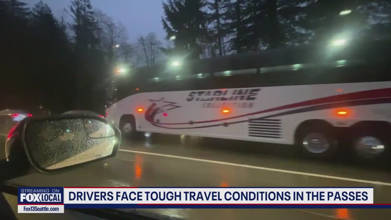 Drivers face tough travel conditions at WA passes | FOX 13 Seattle