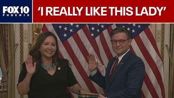 House Speaker Mike Johnson swears in Rep. Adelita Grijalva