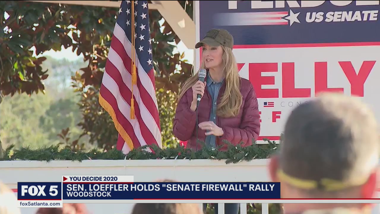 Loeffler campaigns in Woodstock