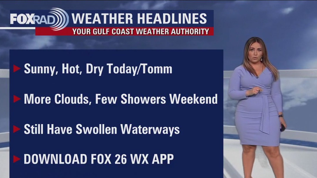 Houston weather: Sunny, dry Thursday afternoon with temps in 80s