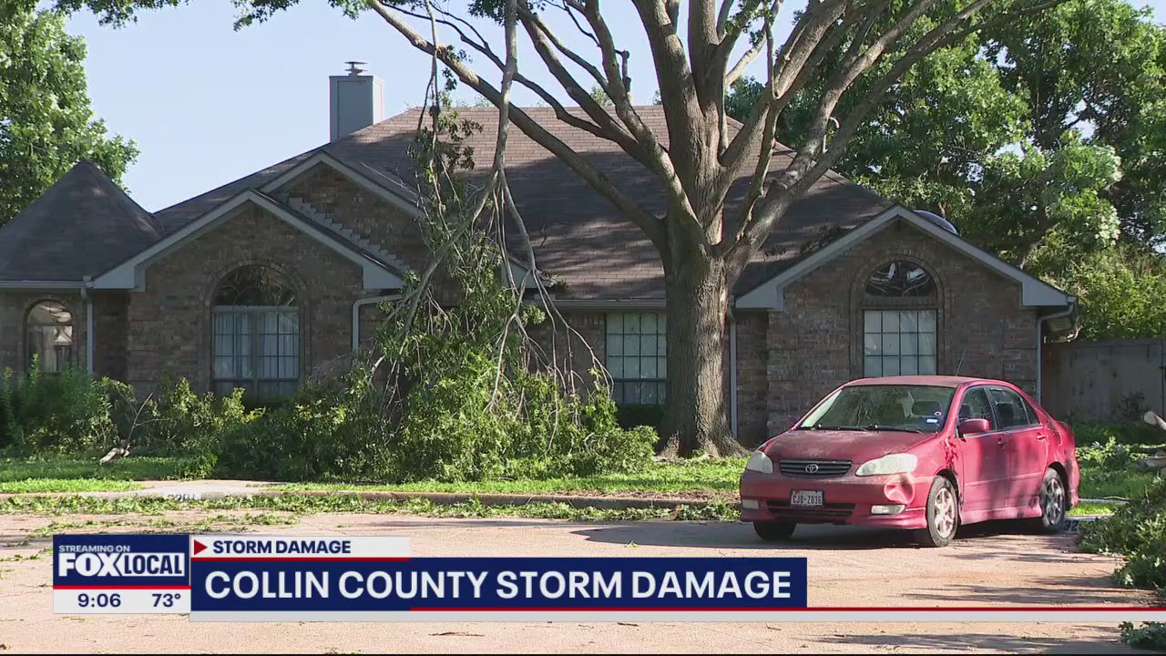 Plano left with mess of debris, power outages