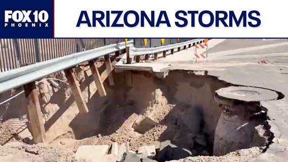 Monsoon causes sinkhole, flooding in Yuma