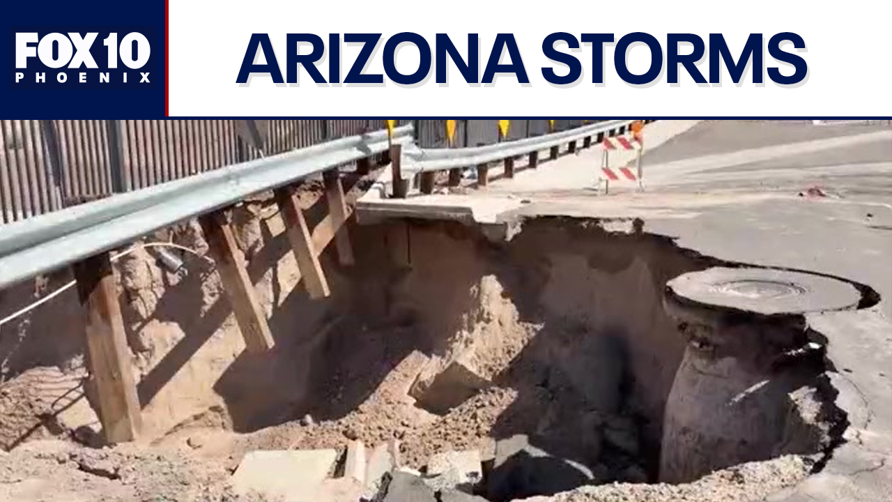 Monsoon causes sinkhole, flooding in Yuma