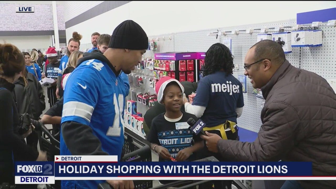 Some special children got to Shop with a Lions player at Meijer