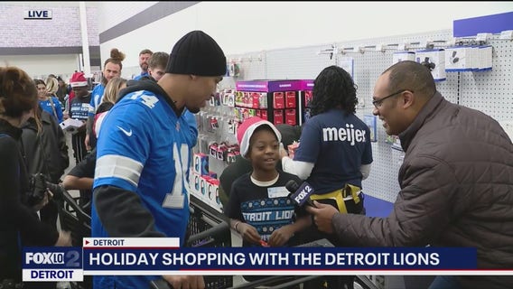 Some special children got to Shop with a Lions player at Meijer