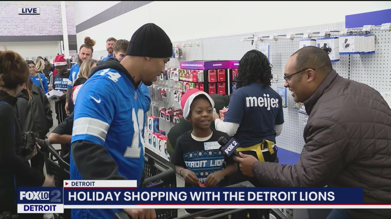 Some special children got to Shop with a Lions player at Meijer